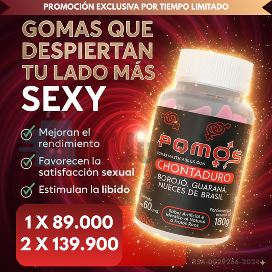 PQMOS Chontaduro: Energía natural y vitalidad en cada gomita