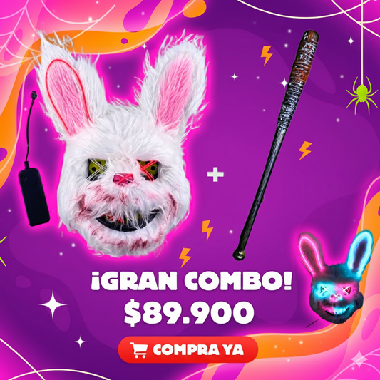 GRAN COMBO MÁSCARA OSO O CONEJO + ARMA