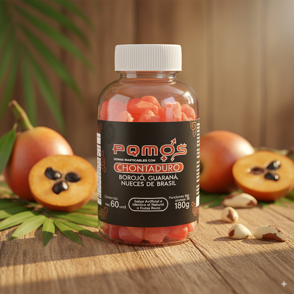 PQMOS Chontaduro: Energía natural y vitalidad en cada gomita